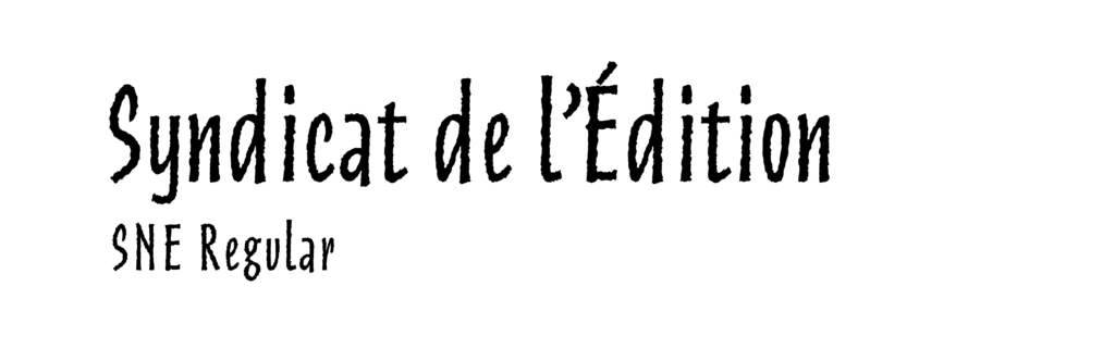 Custom Typographie Syndicat National de l’Edition