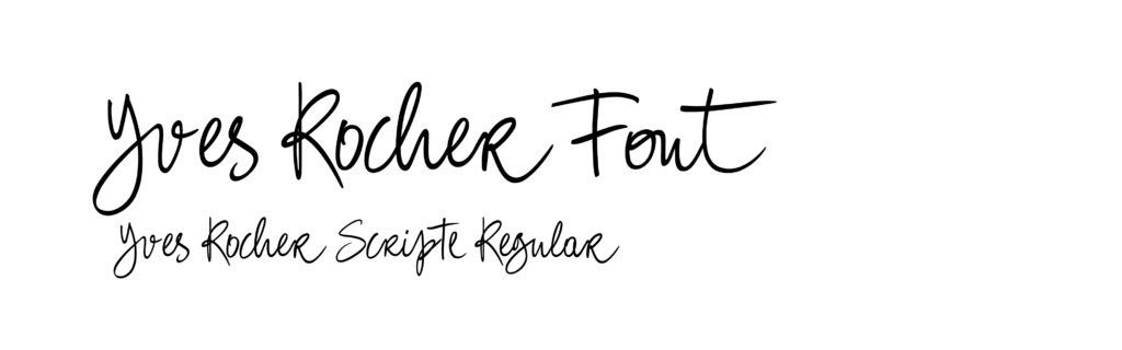 typo Yves Rocher Custom Typography